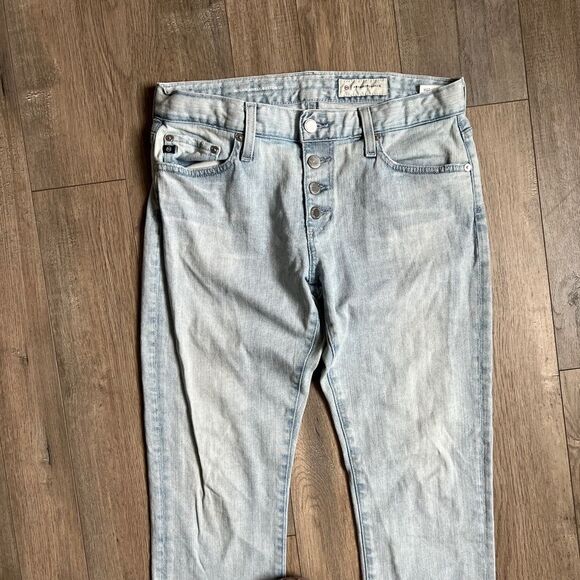 AG x Anthropologie Light Wash Nolan Ankle Button Fly Jeans Size 28 - Picture 2 of 6